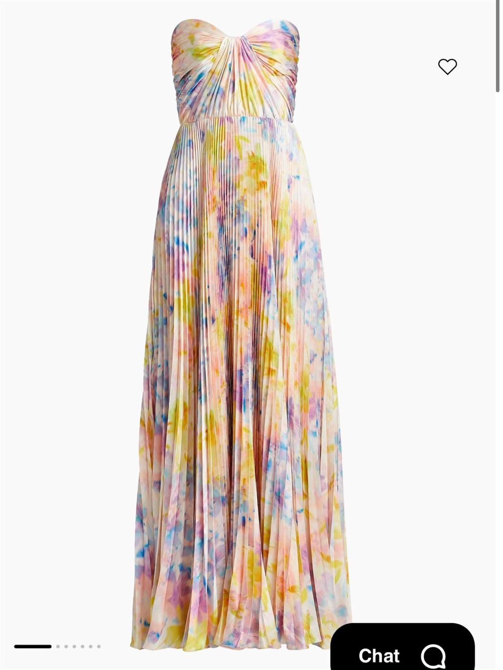 NWT As It Nay Strapless Gown in Pastel Watercolor